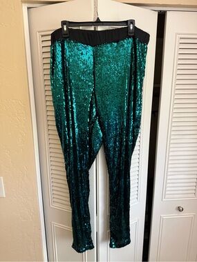 City Chic Teal Sequin Skirt